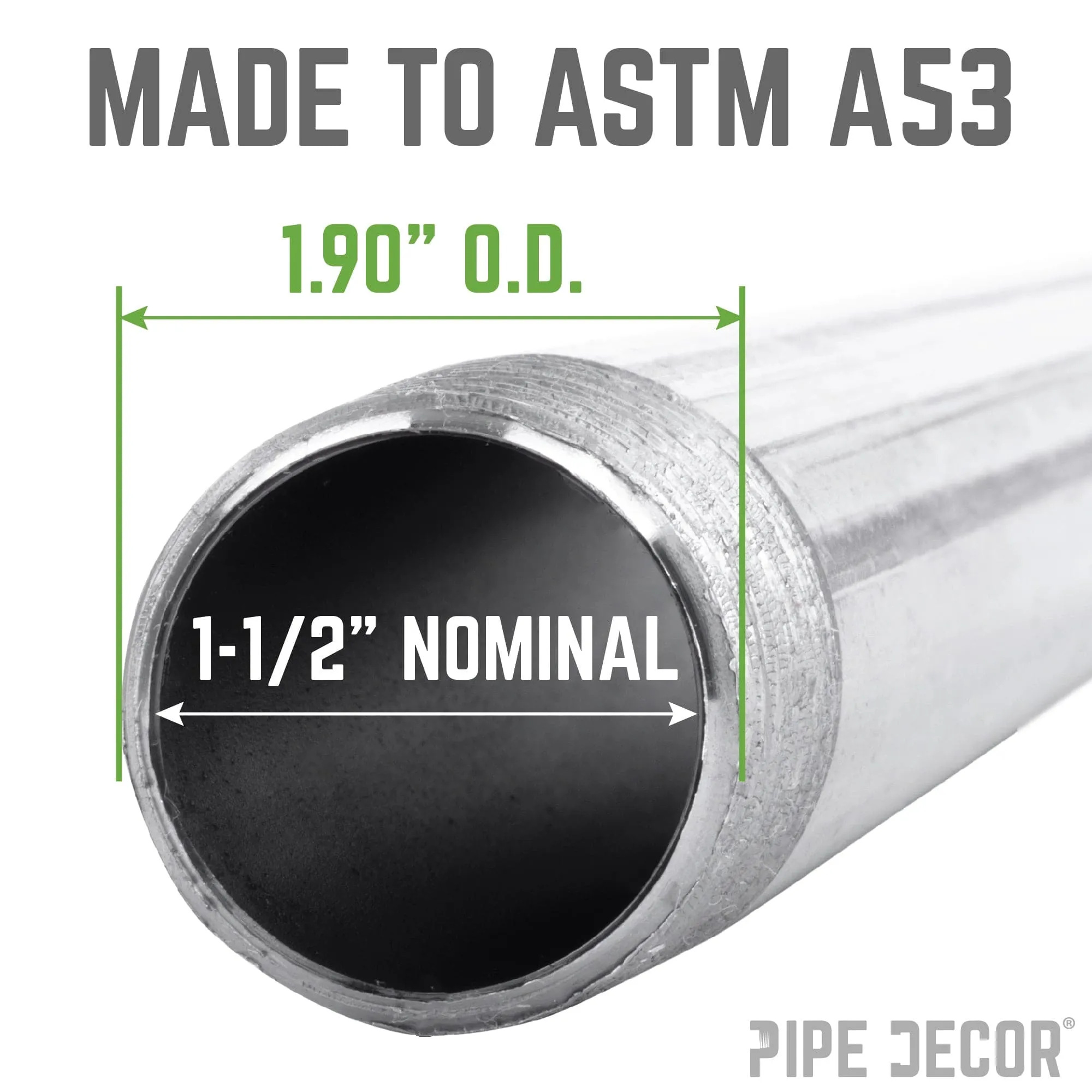 1 1/2 in. x 24 in. Galvanized Pipe