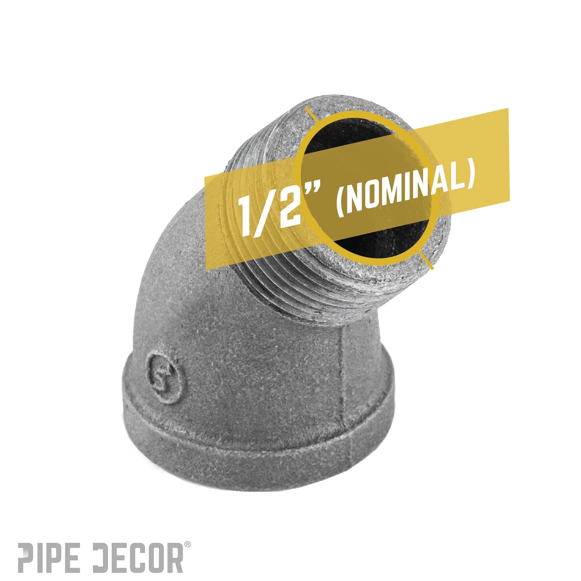 1/2 in. Black 45 Degree Street Elbow