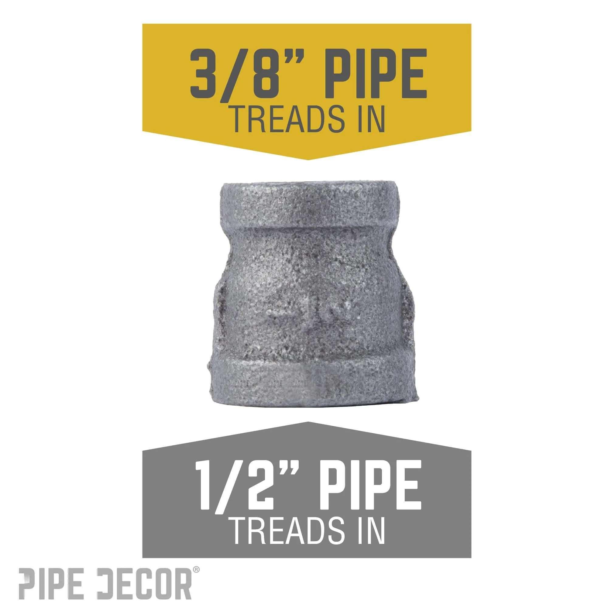 1/2 in. x 3/8 in. Black Reducing Coupling