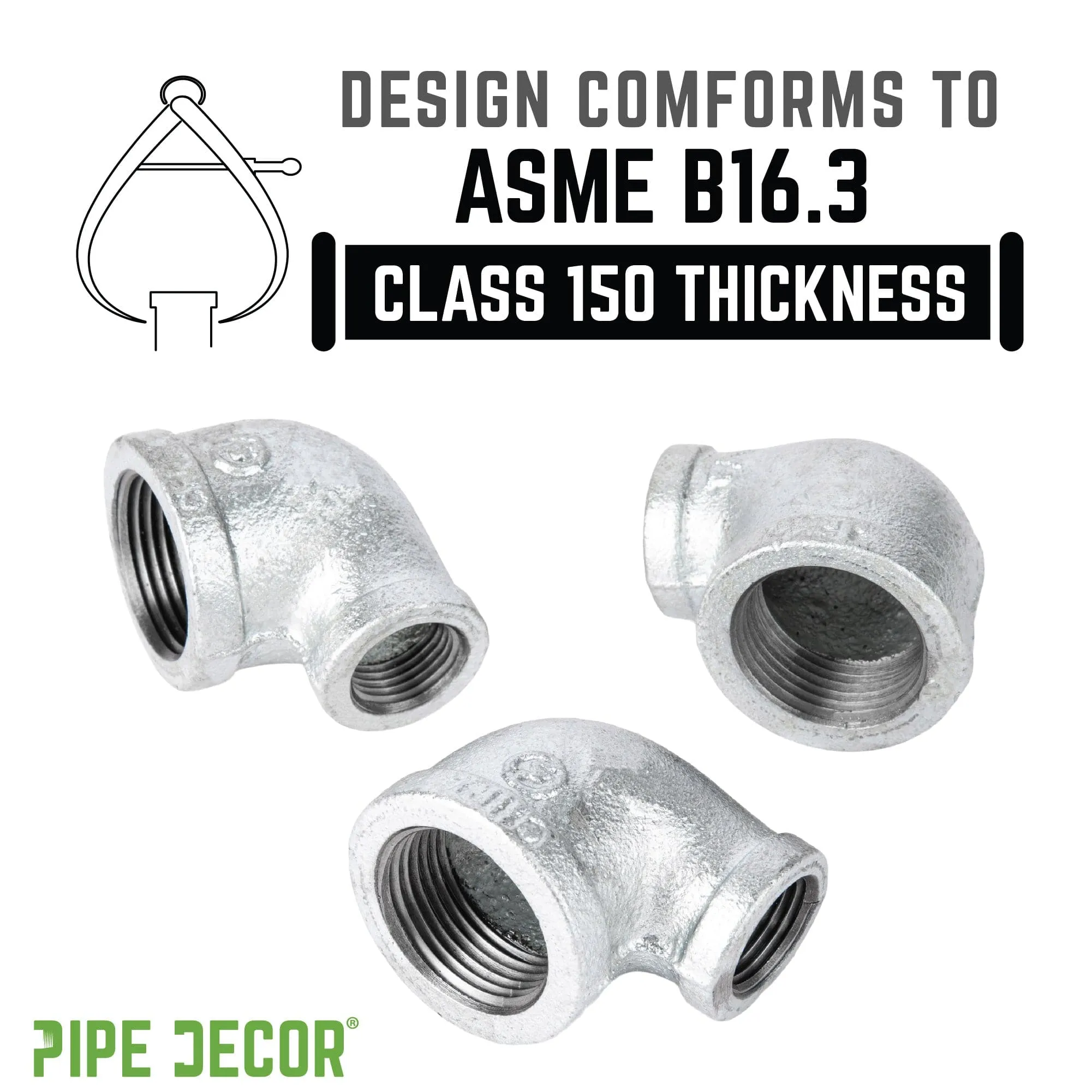 1/2 in. x 3/8 in. Galvanized Iron Reducing Elbow