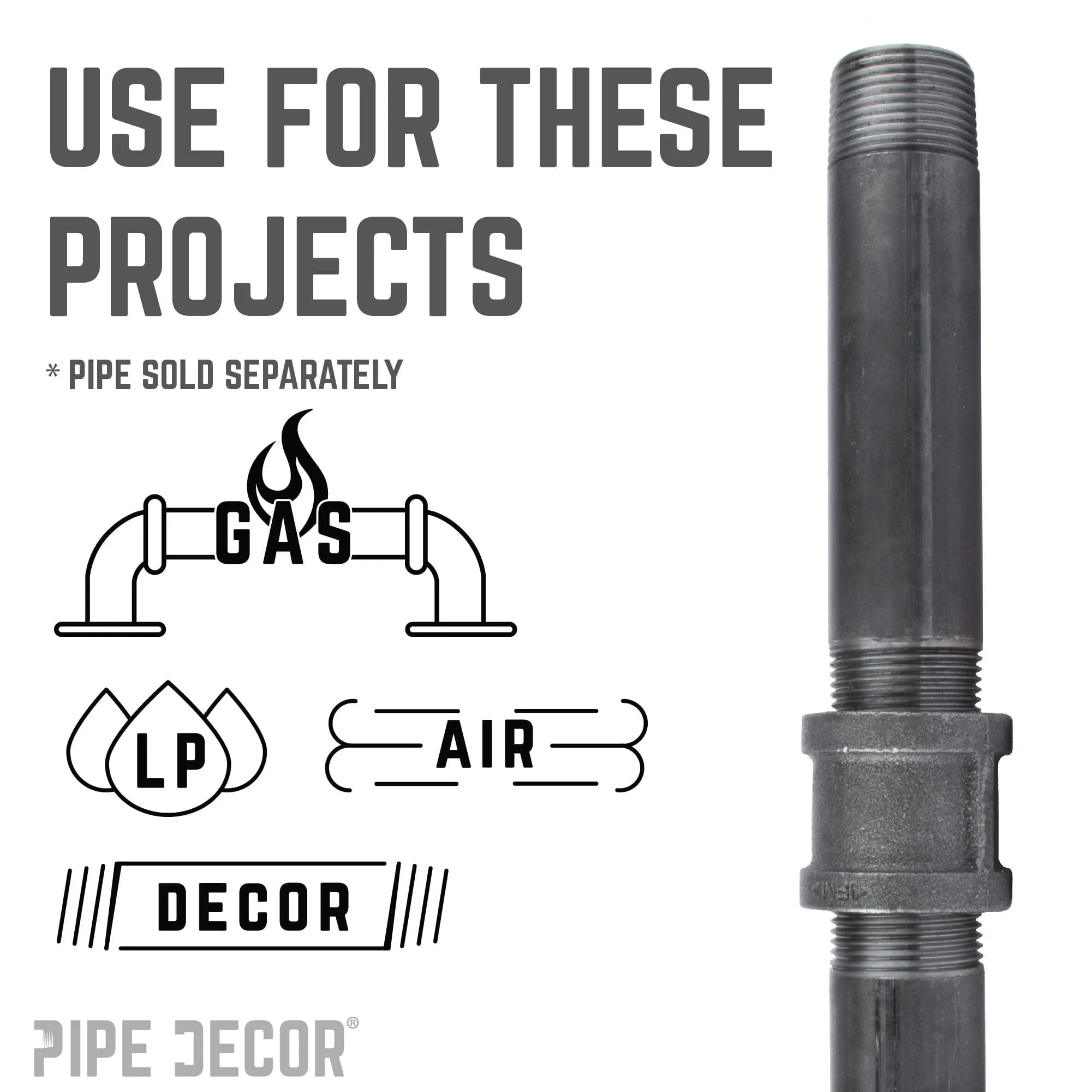 1/4 in. Black Coupling
