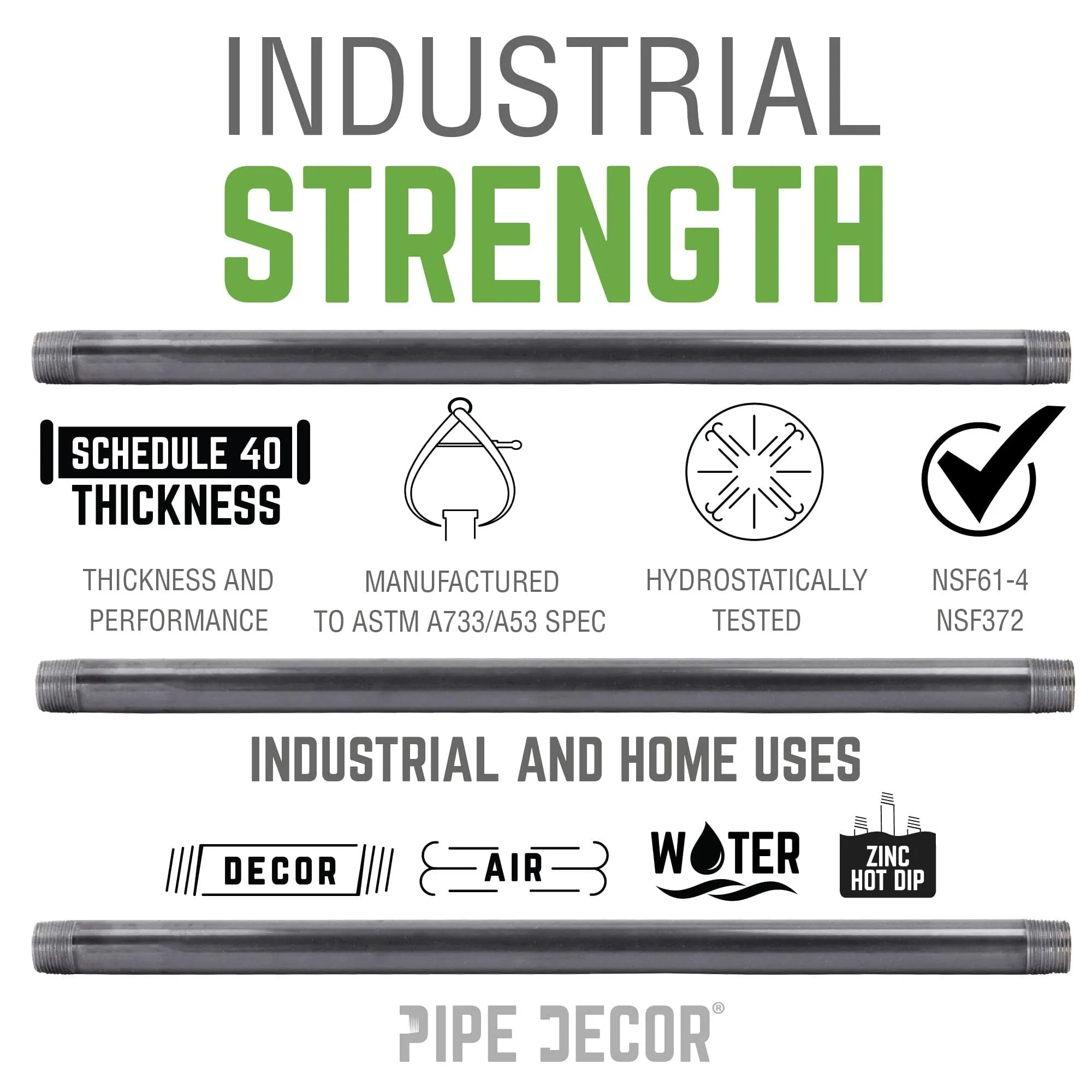 1/4 in. x 3 in. Galvanized Pipe