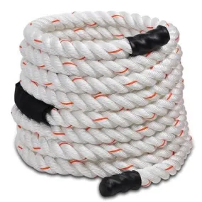 1.5"x30' Poly Undulation Battling Workout Rope White