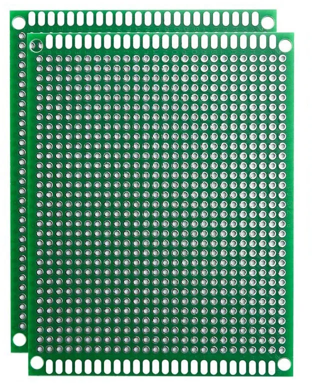 2 Pack Double Sided PCB Prototype Board, 7 x 9 cm with 806 holes