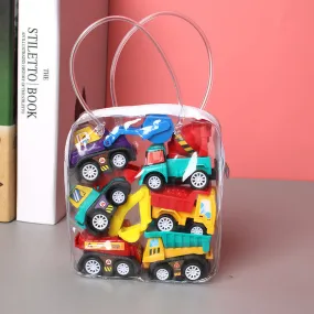 6Pcs/set Mini Toy Cars Pull Back Car Play Set Cartoon Vehicle Trucks Baby Toddlers Birthday Gift