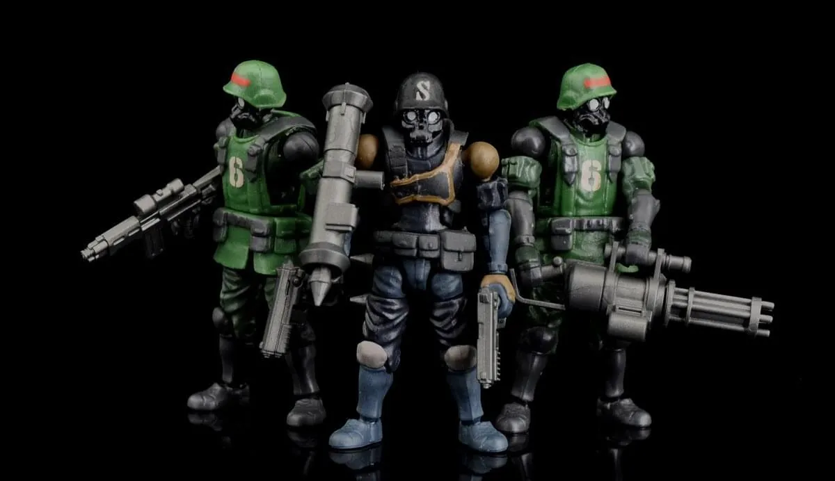 Acid Rain B2Five 1:28 Jungle Soldier Figure 3-Pack
