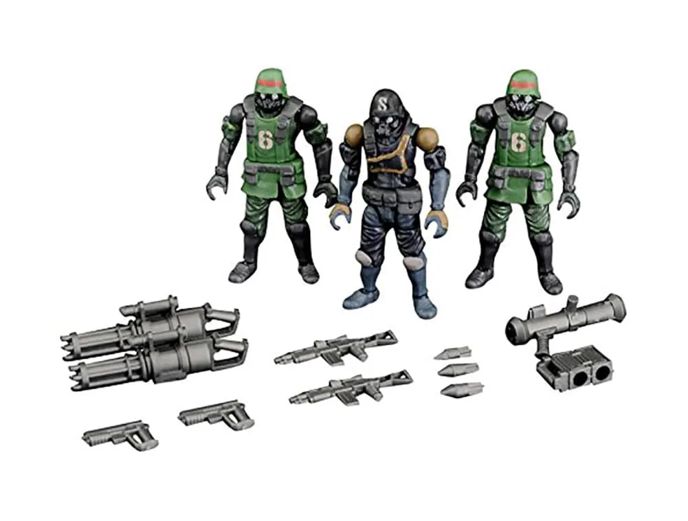 Acid Rain B2Five 1:28 Jungle Soldier Figure 3-Pack