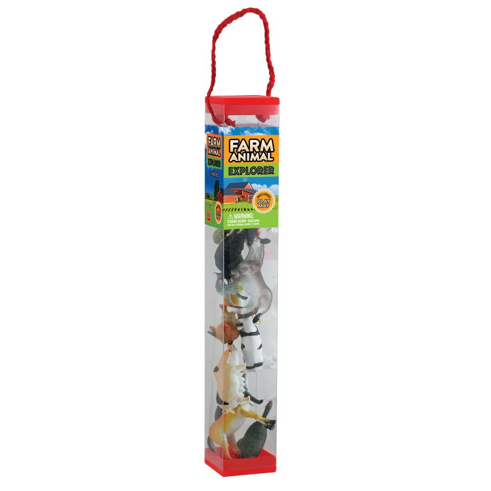 Animal Explorer - Farm Animals Tube - 12-piece Playset