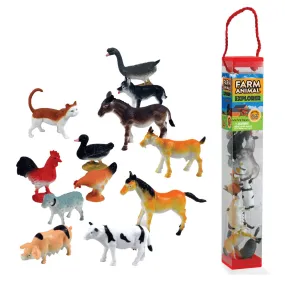 Animal Explorer - Farm Animals Tube - 12-piece Playset