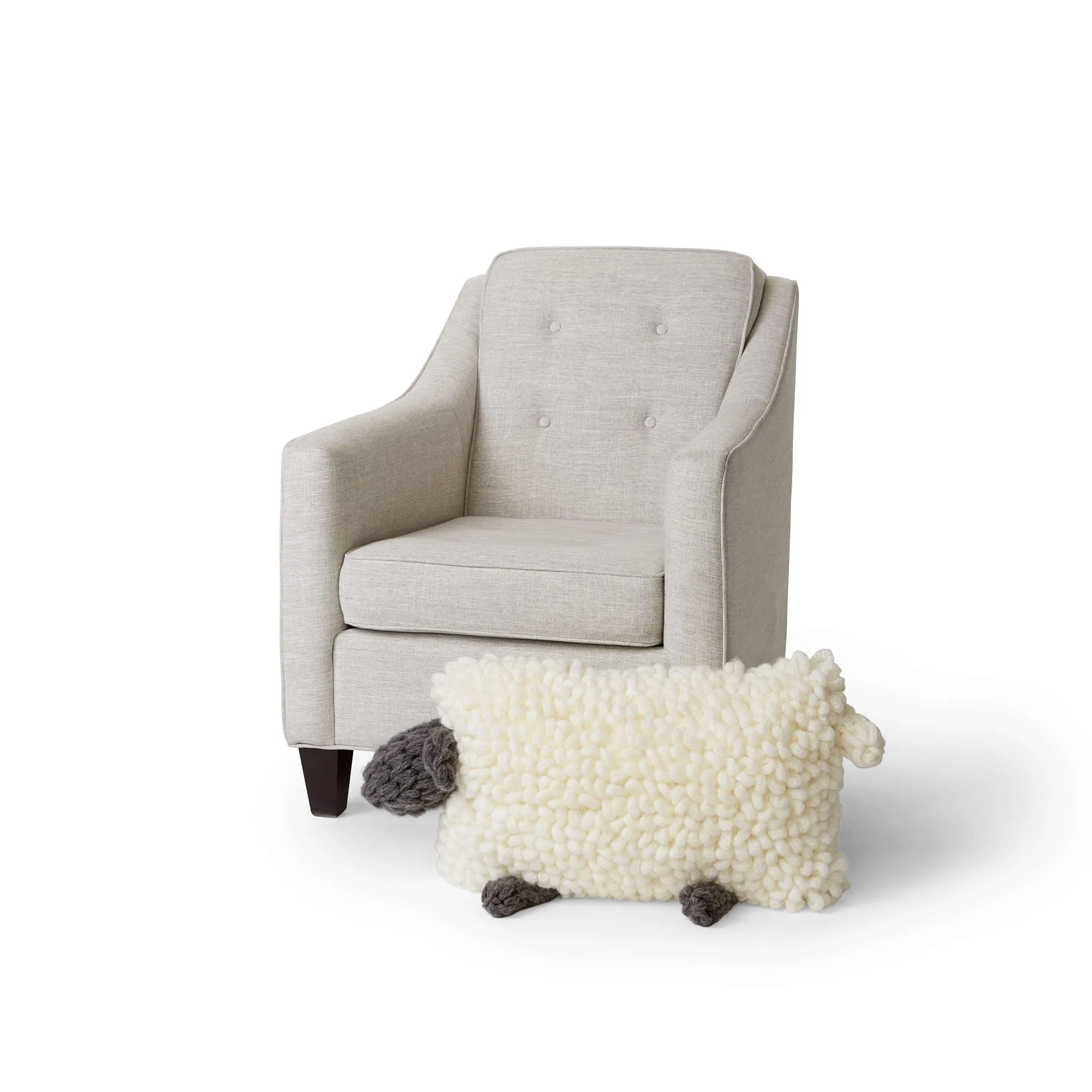 Bernat Craft Alize EZ Loopy Sheep Pillow