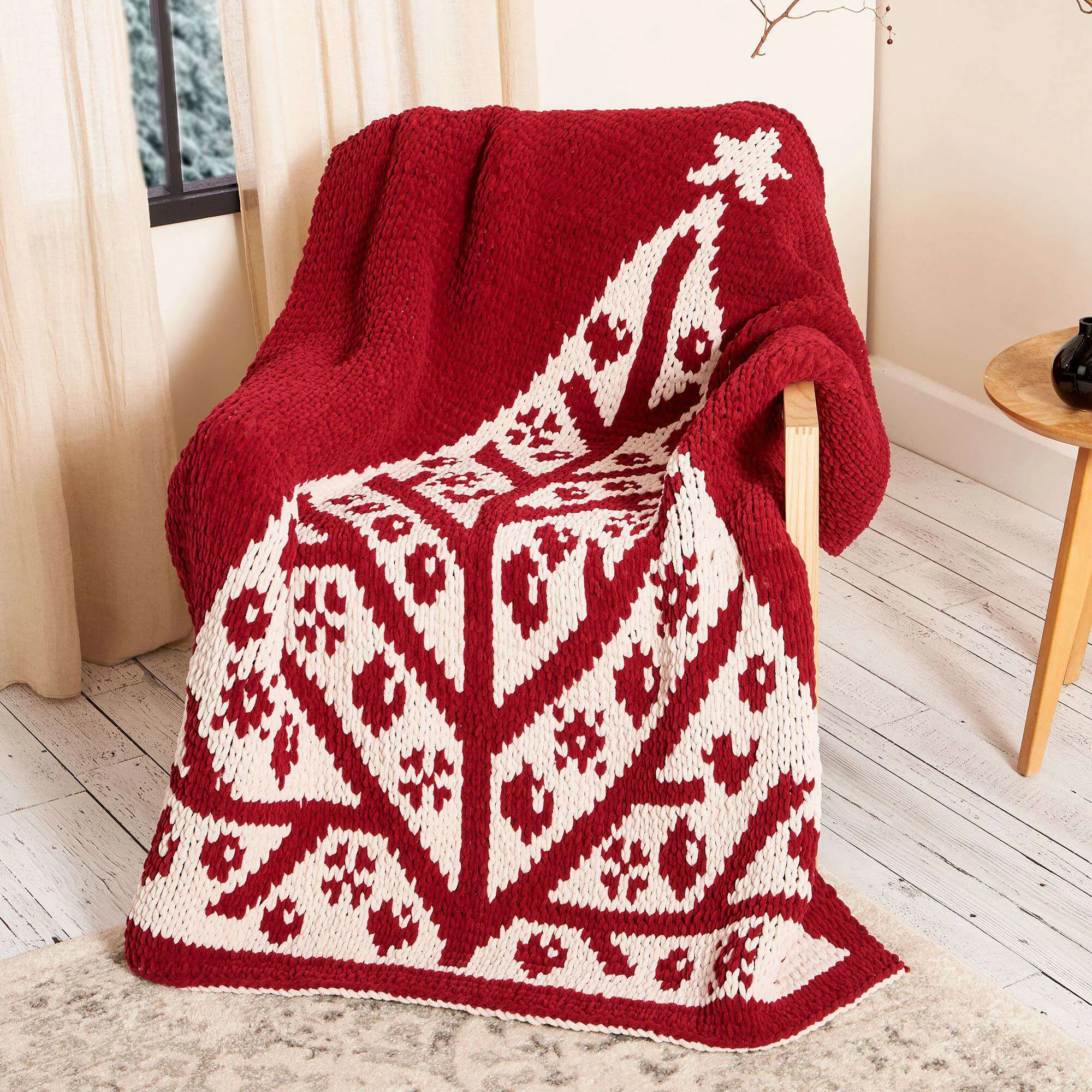Bernat Craft EZ Graph It Holiday Tree Blanket