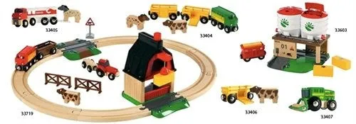 BRIO - FARM RAILWAY SET: 20 PIECES