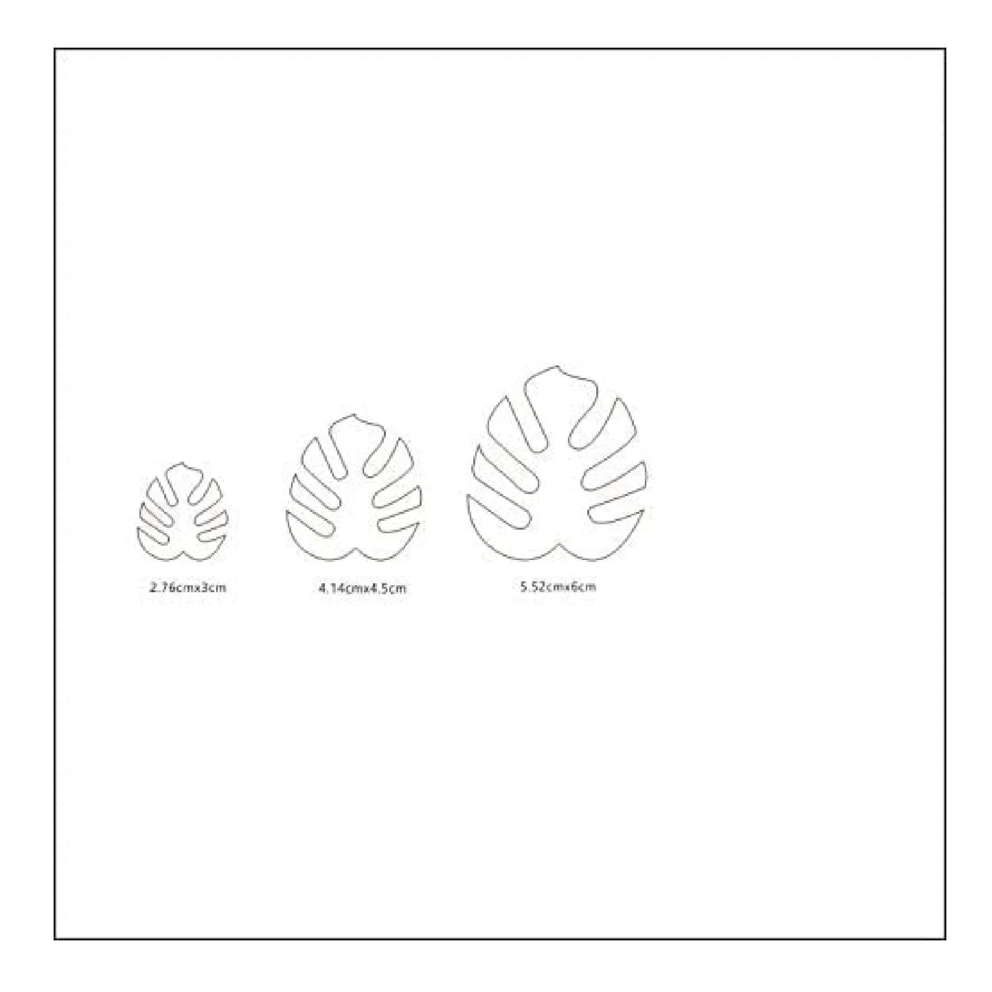CHENRUI Set of 3 Monstera Leaf Polymer Clay Cutters | Fondant Cookie Cutters