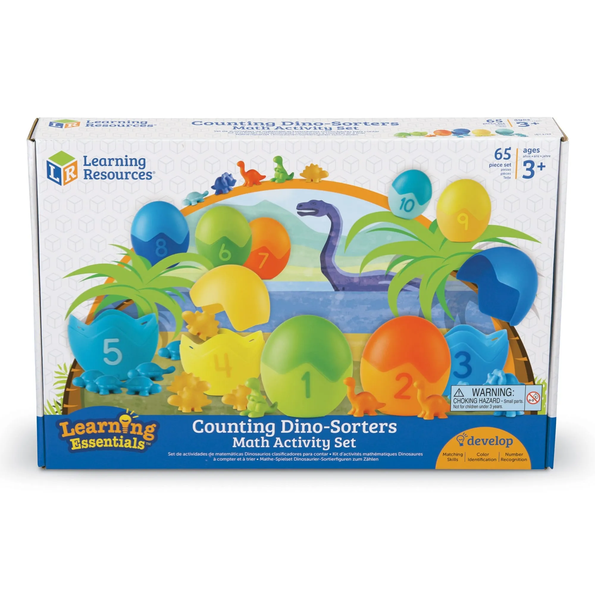 Counting Dino Sorters Math Activity Set by Learning Resources Early Literacy Range Dinosaur toy 3yrs 
