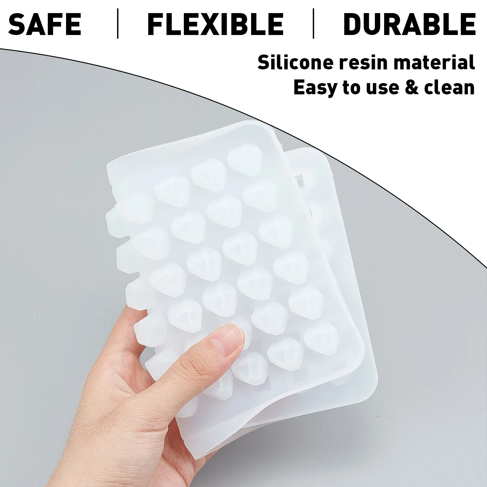 DIY Jewelry Making Kits, Including Polygon Ice Silicone Molds, Plastic Measuring Cups & Transfer Pipettes, Birch Wooden Craft Ice Cream Sticks and Latex Finger Cots, Mixed Color, 190x121x11mm, 1pc