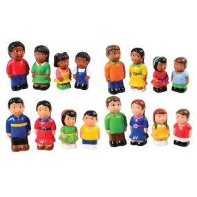 Easy Grip Family Figures | 16 Piece Multicultural Set