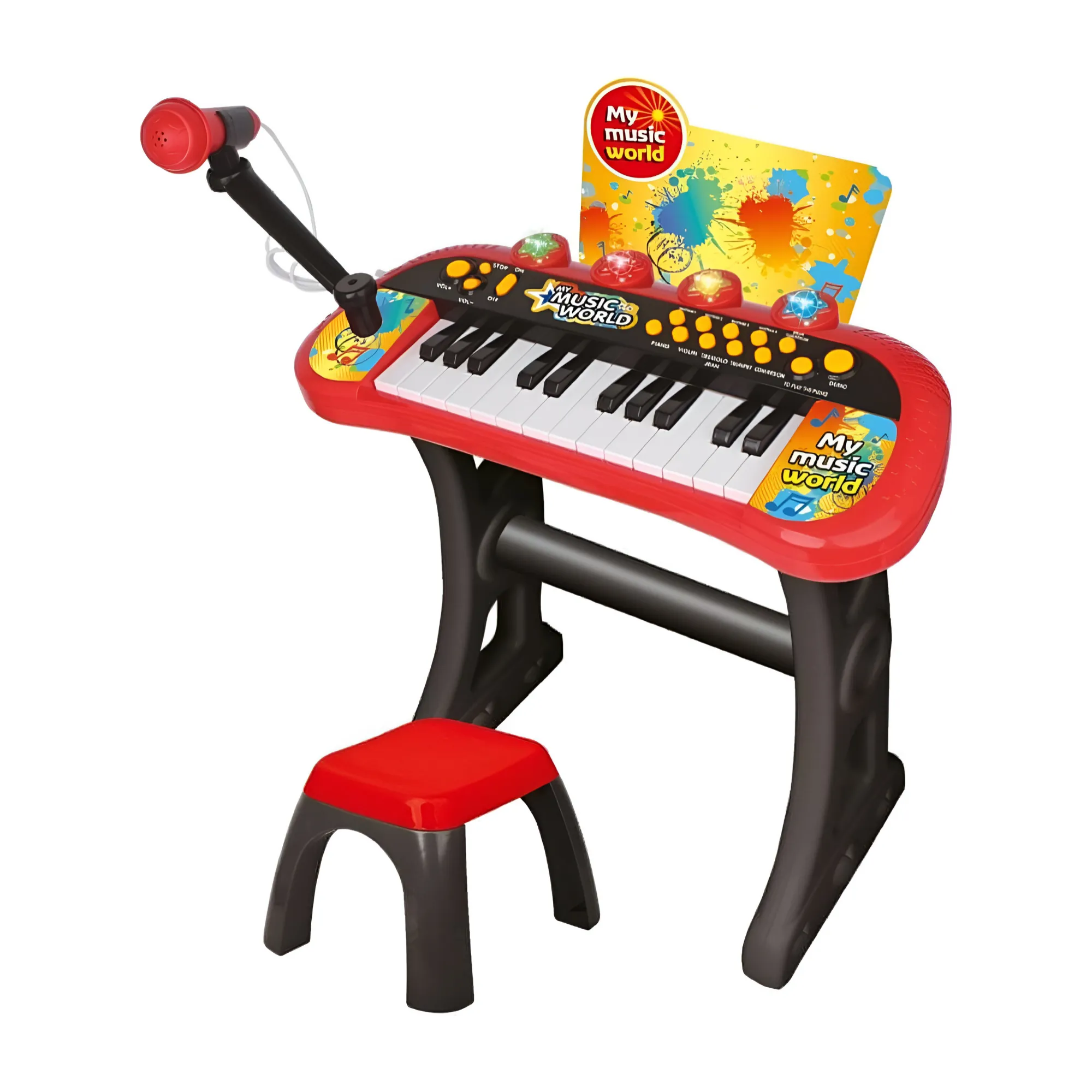 Electronic 24 Keys Piano Keyboard And Stool Set For Kids Wj-920