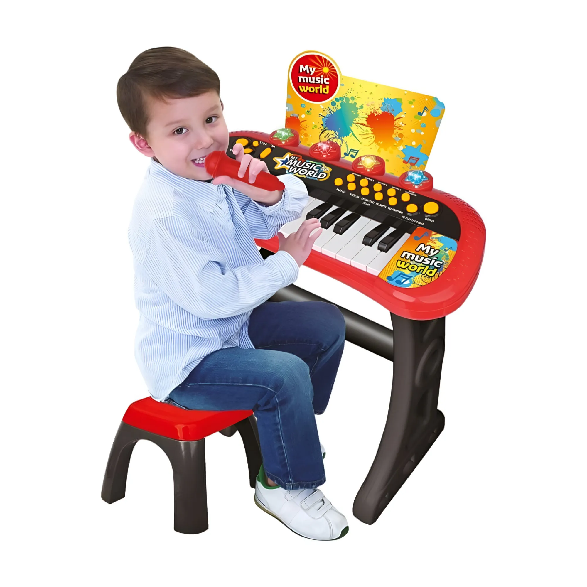 Electronic 24 Keys Piano Keyboard And Stool Set For Kids Wj-920