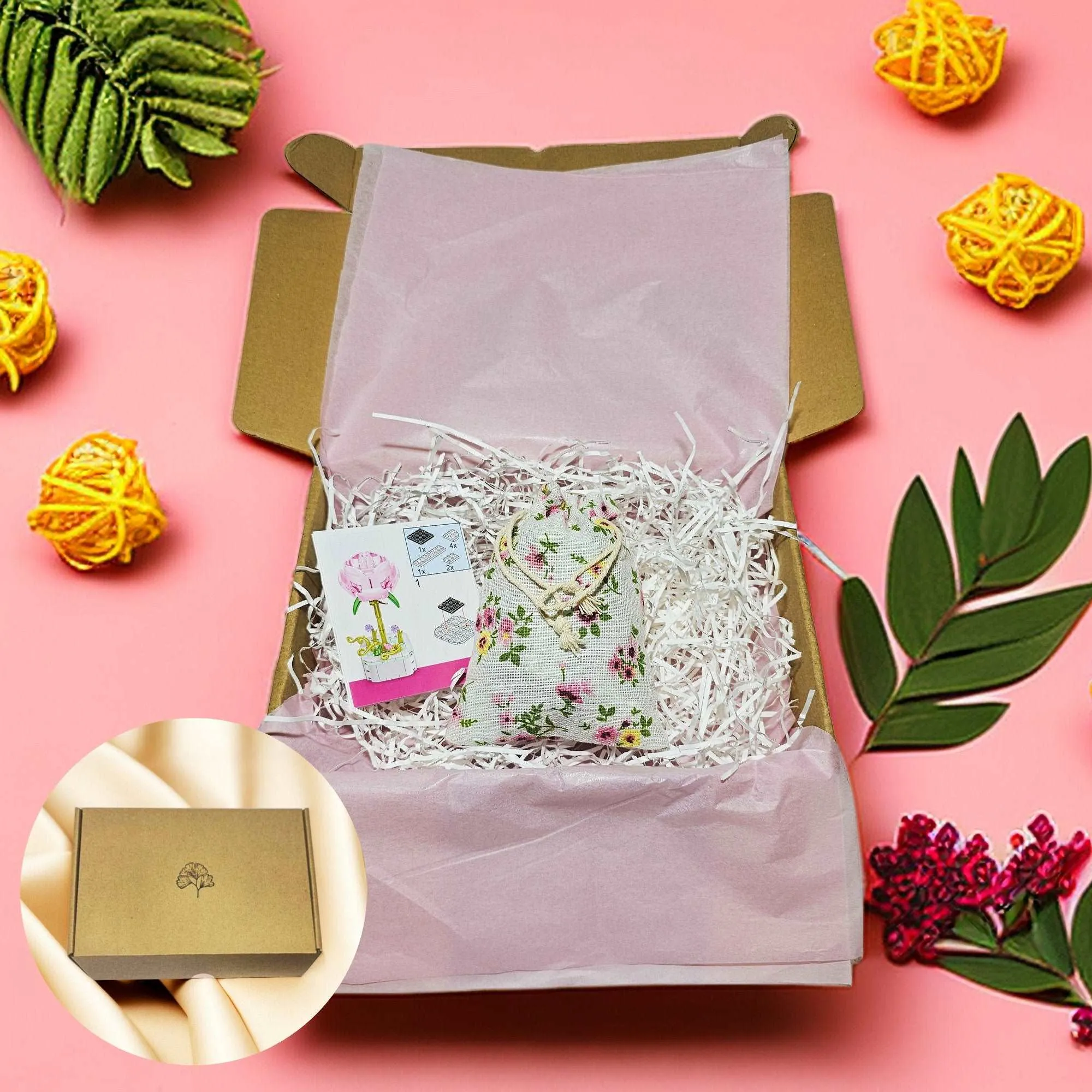 GIFT SET - DIY Floral Bliss: Craft Your Own Eternal Garden with Flower Building Block Kits