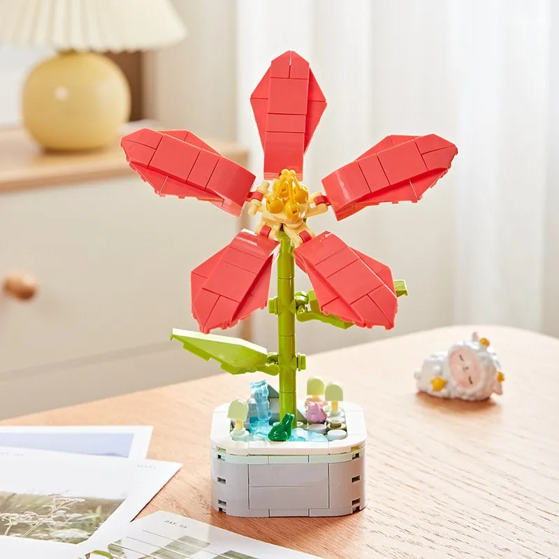 GIFT SET - DIY Floral Bliss: Craft Your Own Eternal Garden with Flower Building Block Kits