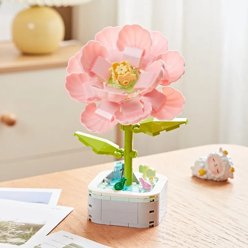 GIFT SET - DIY Floral Bliss: Craft Your Own Eternal Garden with Flower Building Block Kits