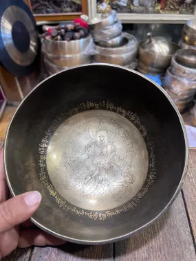 Handmade Healing Fine Special Etching Carving Singing Bowls Various Sizes