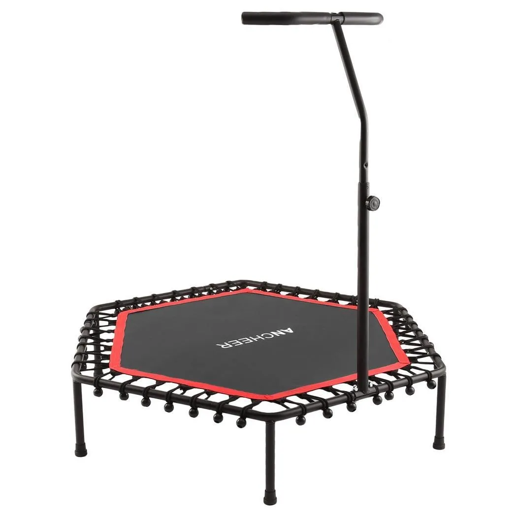 Indoor/Outdoor Trampoline with Adjustable Handle Bar