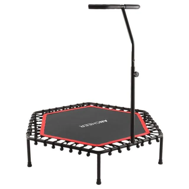 Indoor/Outdoor Trampoline with Adjustable Handle Bar