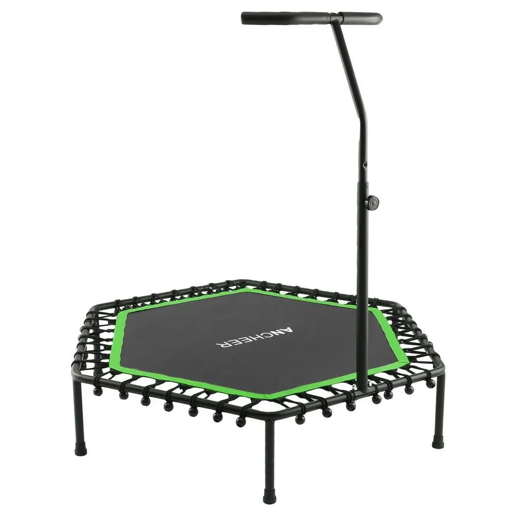Indoor/Outdoor Trampoline with Adjustable Handle Bar