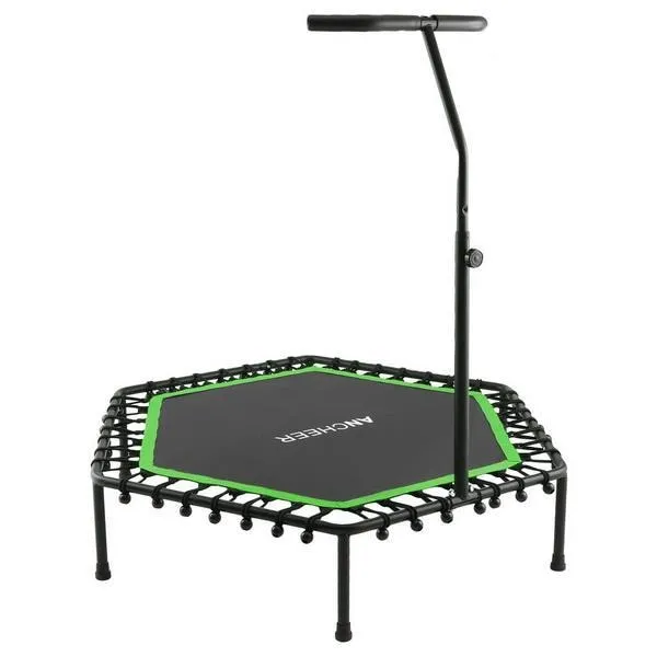 Indoor/Outdoor Trampoline with Adjustable Handle Bar