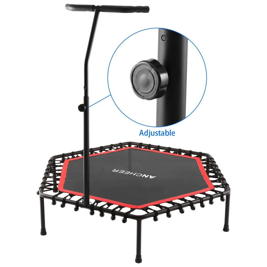 Indoor/Outdoor Trampoline with Adjustable Handle Bar