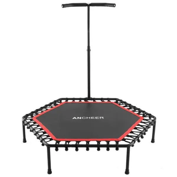 Indoor/Outdoor Trampoline with Adjustable Handle Bar