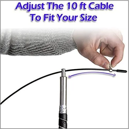 Jump Skipping Rope Fast Speed Cable Adjustable For Cardio Exercise
