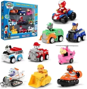 Kids Paw Petrol Die Cast Action Figure Set With Vehicles For Kids Paw Patrol Dogs Rescue Set