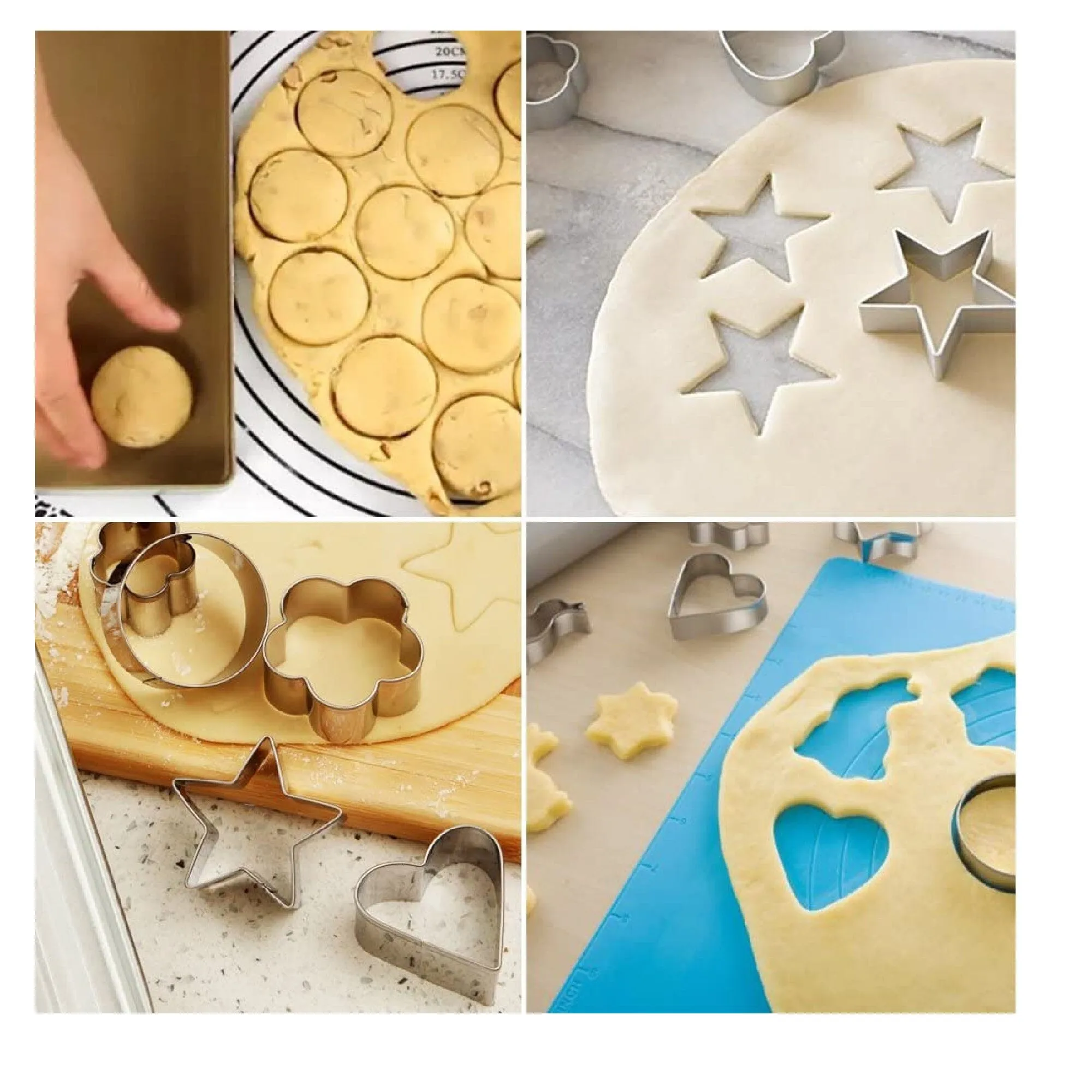 Mini Cookie Cutter Set | 30 Pieces | Porma Of Heart | star | flower | Cookie Cutters | Polymer Clay Cutters For Kids