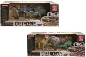 Movable Realistic 5.5" Dinosaur Figures, 3-Pack Assortment: Tyrannosaurus Rex, Triceratops, Pterodactyl, Stegosaurus, Brachiosaurus, and Spinosaurus