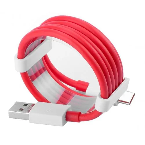 Oneplus 5T Dash Type C Cable Charging & Data Sync Cable-Red-100CM