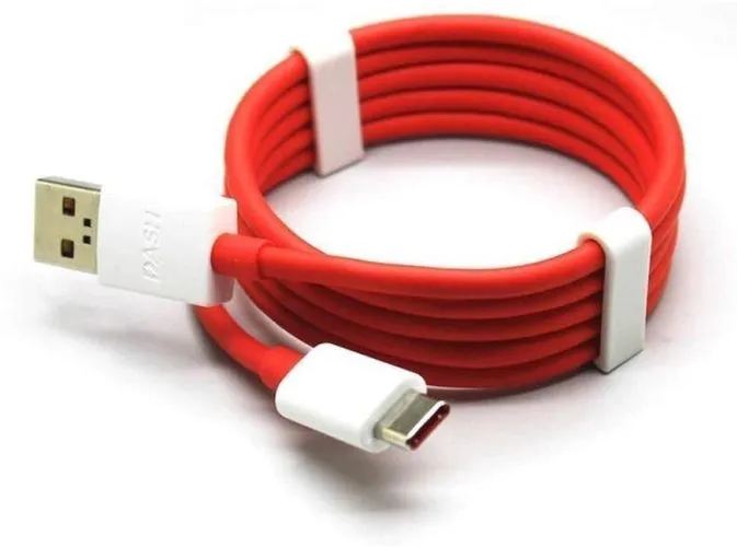 Oneplus 5T Dash Type C Cable Charging & Data Sync Cable-Red-100CM