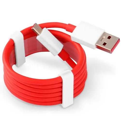 Oneplus 5T Dash Type C Cable Charging & Data Sync Cable-Red-100CM