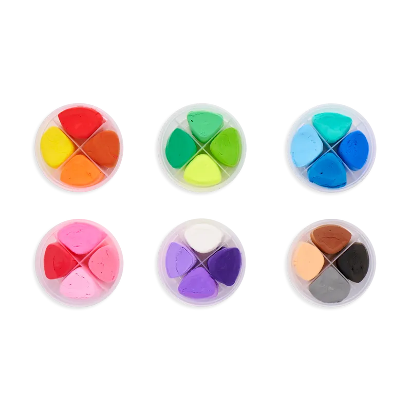 Ooly Creatibles DIY Air Dry Clay Kit 24 Colours Playdough Sand Toys Art and craft for kids 6yrs 