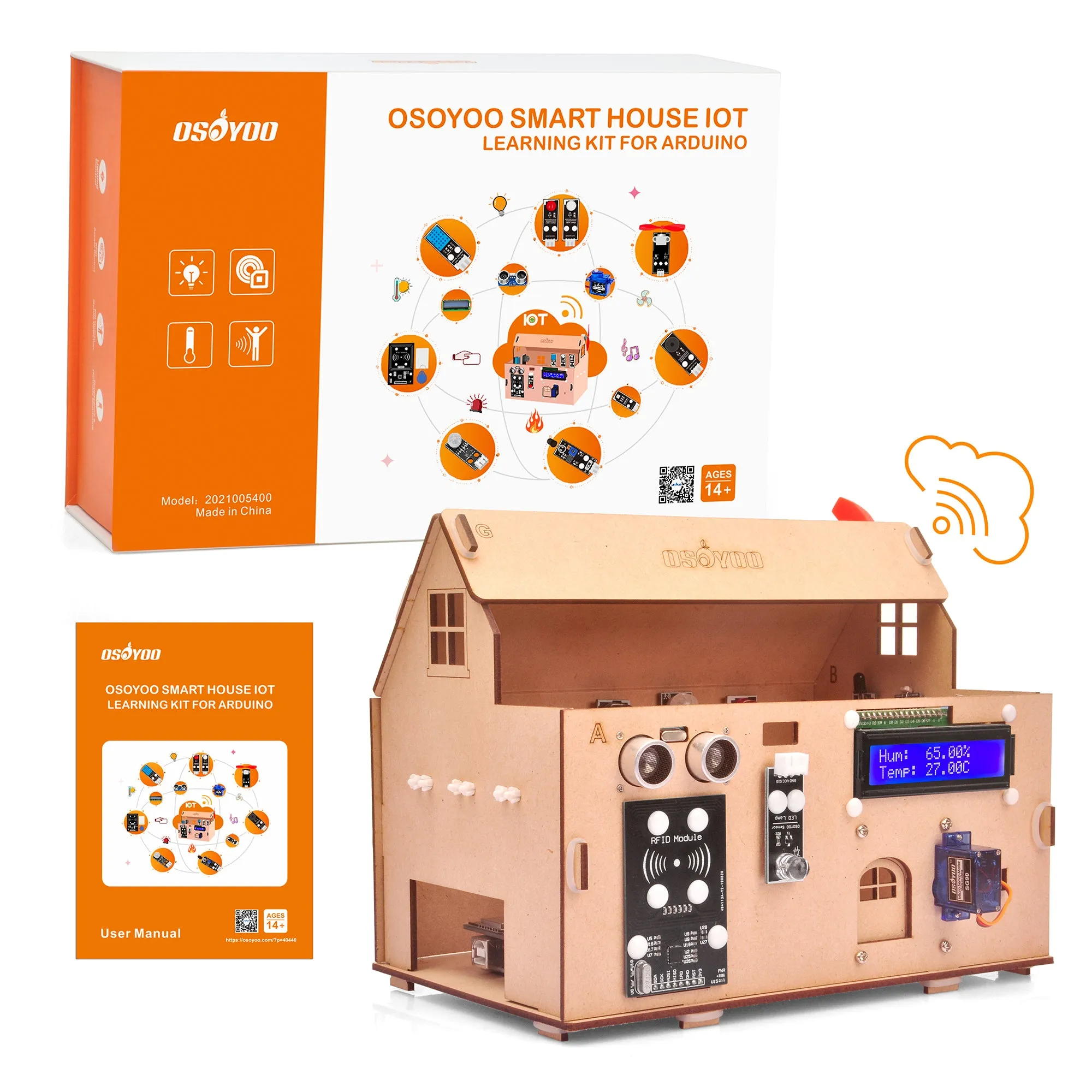 OSOYOO Smart Home IoT Starter Kit V2 for Arduino MEGA2560,Learning STEM Electronic Engineering Coding Programming