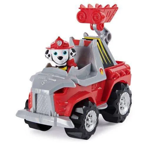 PAW Patrol Dino Rescue Deluxe Rev-Up Vehicle and Figure - Marshall