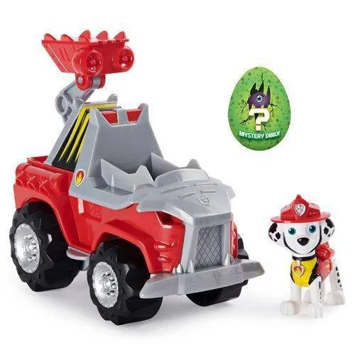 PAW Patrol Dino Rescue Deluxe Rev-Up Vehicle and Figure - Marshall