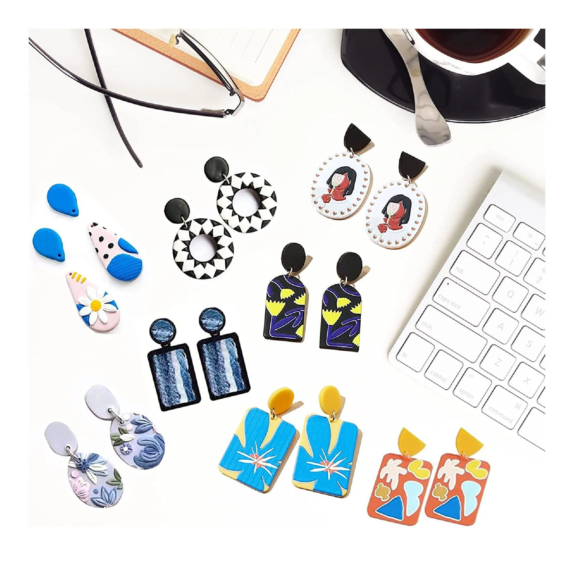 Polymer Clay Cutter Set | 33 Shapes Stainless Steel Clay Cutters With 8 Circle Shape Cutters