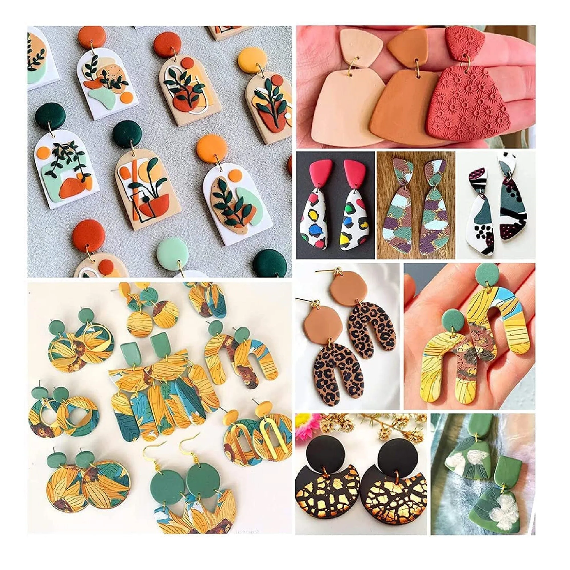Polymer Clay Cutters | Polymer Clay Earring Kit With 18 Shapes Of Clay Cutters