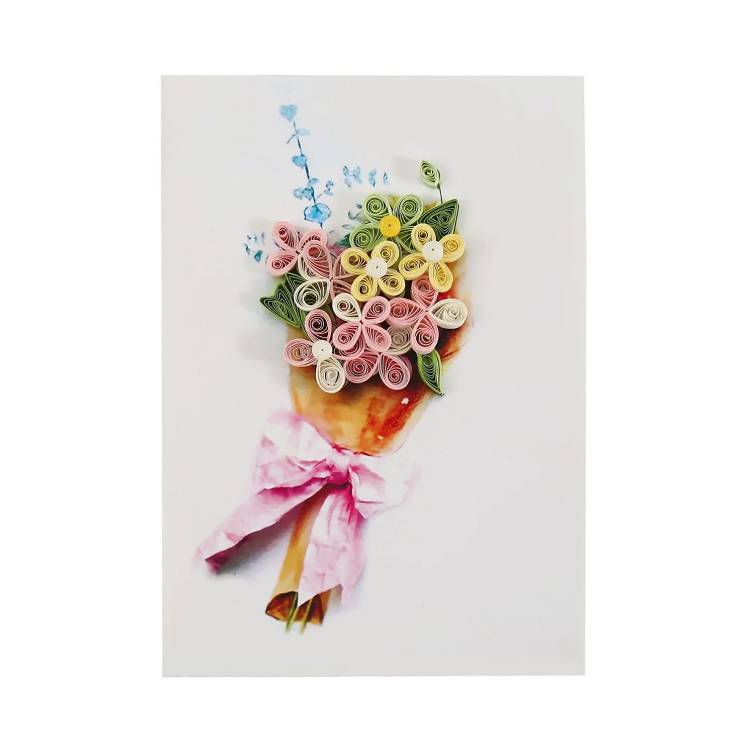 Poppy Crafts Quilling Kit - A5 Greeting Card #1 - Fresh Flowers