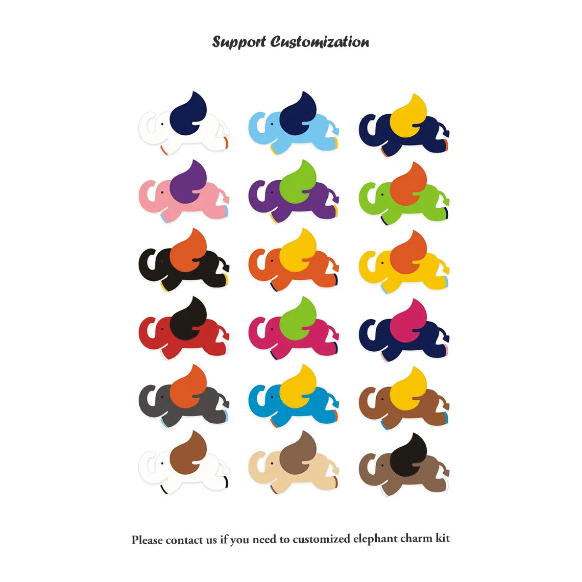 POPSEWING® Sheep Leather Elephant Charm DIY Kits