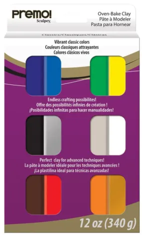 Premo Sculpey Oven-Bake Polymer Clay 12 colour set