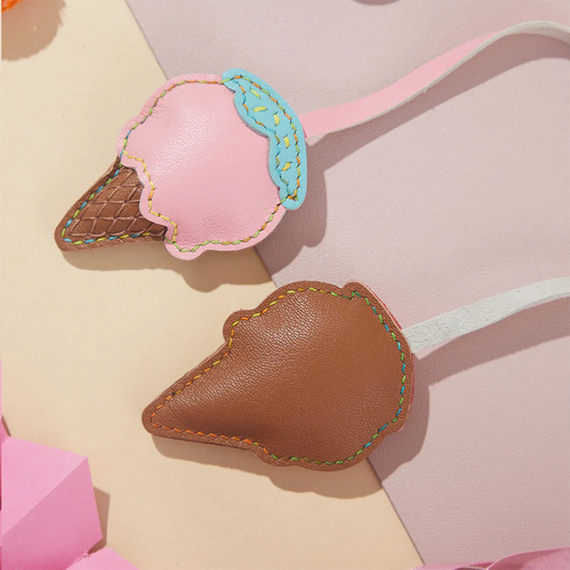 Sheep Leather Ice Cream Charm DIY Kits