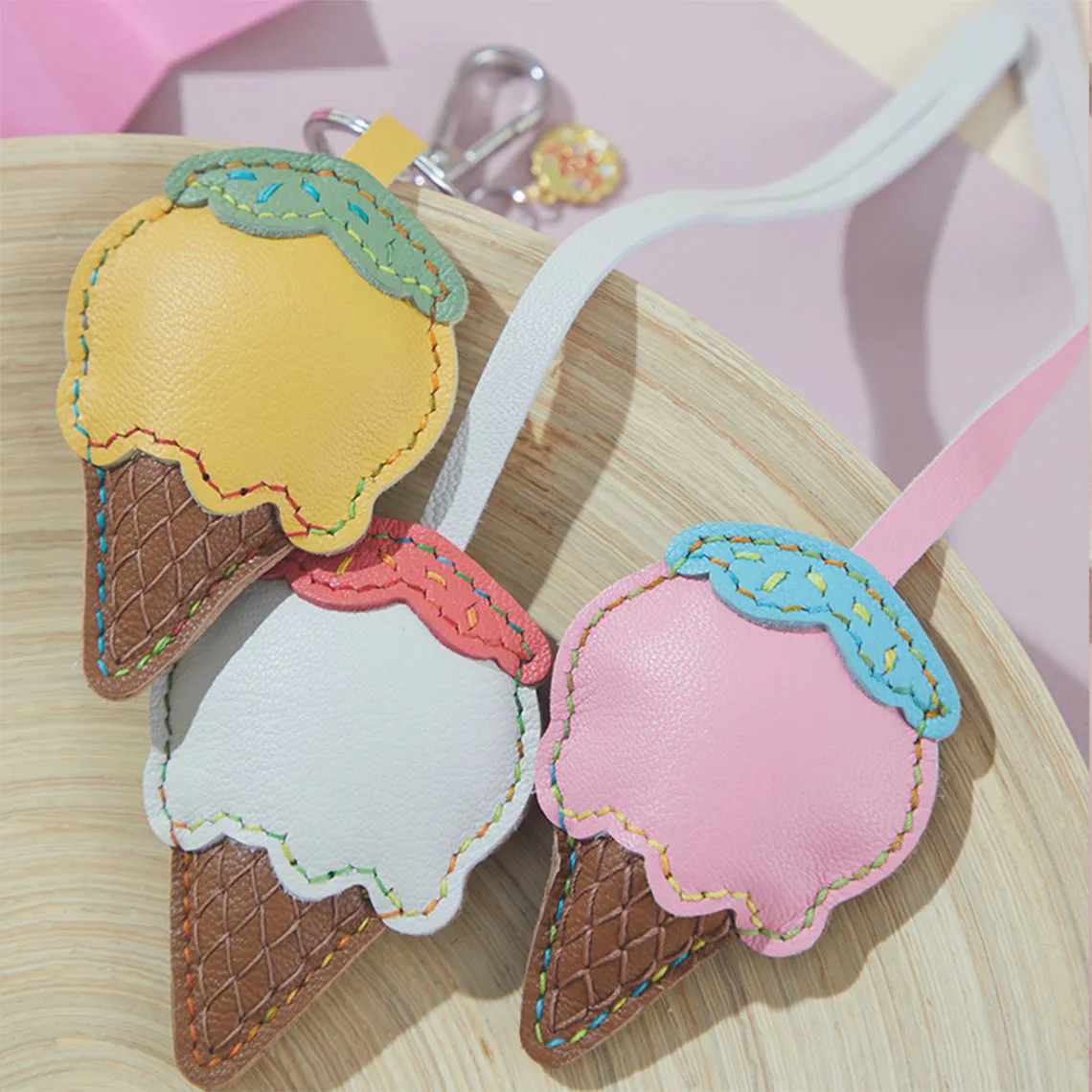 Sheep Leather Ice Cream Charm DIY Kits